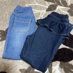 プティマインデニムレギンス2点セット110