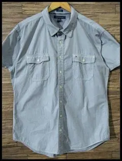 G② XXL 大きいサイズ トミーヒルフィガー 半袖 ギンガム チェック シャツ