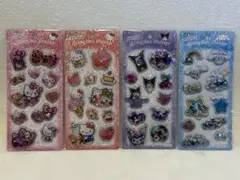 新品★スパンコールパーティー★ヒョウ柄キティー×キティー×クロミ×シナモン4種類