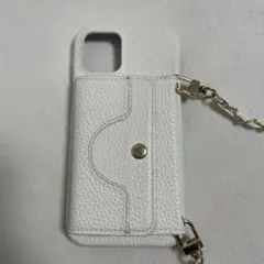 ホワイトレザー風iPhoneケース