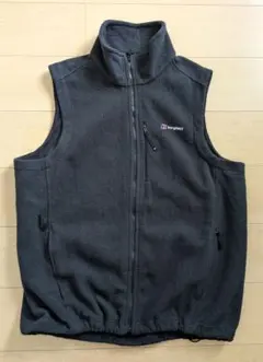汎用性抜群！バーグハウス　フリースベスト　ブラック　XL