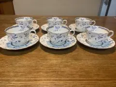 美品　NARUMI ボーンチャイナ　コーヒーカップ＆ソーサー　6客セット