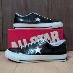 【US9】ワンスター　　黒×白　レザー　one star ALL STAR