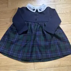 parentsdream チェック柄ワンピース 80