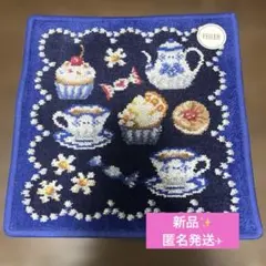【新品】FEILER フェイラー タオルハンカチ スウィートトリート ネイビー