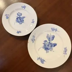 【金継ぎ】ROYAL COPENHAGEN ブルーフラワー　2枚セット　欠けのサムネイル