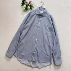 リミデッドエディション【L】ワイシャツ　長袖シャツ　ストライプ　細ライン　スーツ