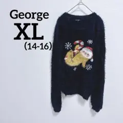 George スロスデザイン トレーナー XL 150 160 クリスマス