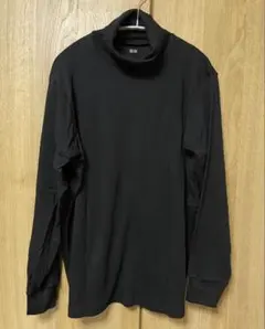 ブラック タートルネック Tシャツ L