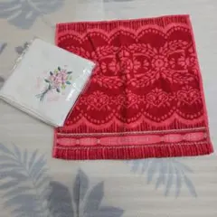 JILL STUARTタオルハンカチ&花柄白タオルハンカチセット