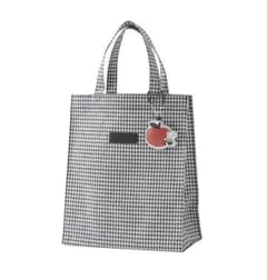 ファミリア　ギンガムチェック　トートバッグ　チャーム　新品　完売品