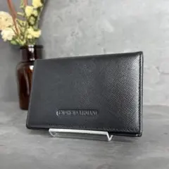 【最上級ライン】GIORGIO ARMANI アルマーニ 本革 名刺入れ マチ付のサムネイル