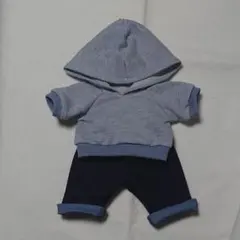 ぬいぐるみ服　ラメ入り杢ライトブルー