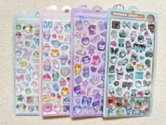 【ボンボンドロップシール 4点】ちょこみん まじょねこ うぃっしゅ すいーつ