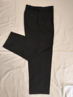 【UNIQLO】タックワイドテーパードパンツ(S)黒