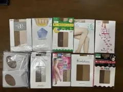 ベージュ、ブラウンストッキング まとめ売り 10点セット27足