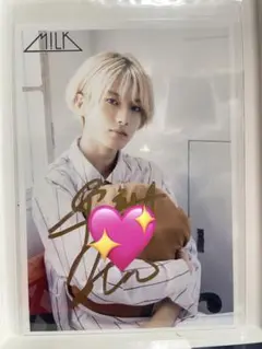 M!LK 山中柔太郎 生写真 サイン