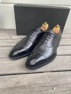 三陽山長 友之介 ストレートチップ ブラック サイズ7h 25.5cm 中古のサムネイル