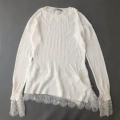 イタリア製 ERMANNO SCERVINO レースサマーニット 薄手 40のサムネイル