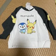 未使用　ポケモン　モンポケ　スウェット　トレーナー　100 チャコールグレー