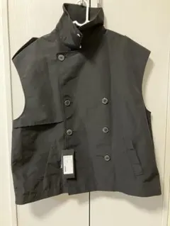 未使用 ダブルブレスト ノースリーブジャケット 黒