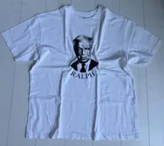美品 キリン一番絞り豊川悦司着用 RRL トラックプリントTシャツ 白×黒