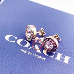 コーチ　オープンストランドピアス ピンクゴールドのサムネイル