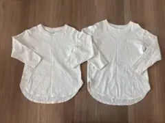 ユニクロ UNIQLO ロンT 白Tシャツ 長袖 110 120