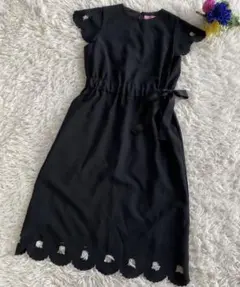 peu pres プープレ　ワンピース　黒　リボン