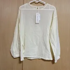 Riche glamour 長袖ブラウスクリーム色　Mのサムネイル