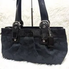 COACH コーチ ハンドバッグ 横長 黒 ターンロック 6231 | Mercari