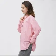 GU(ジーユー)ストライプオーバーサイズシャツ