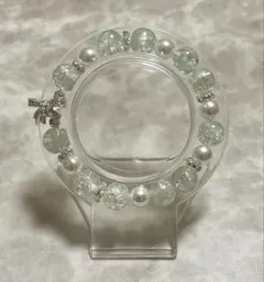 ビーズブレスレット ガラスビーズ ハンドメイド