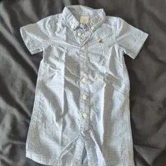 babyGap チェック柄ロンパース 7D