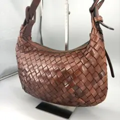 良品✨】サザビー 編み込み ワンショルダーバッグ 斜め掛け レザー 