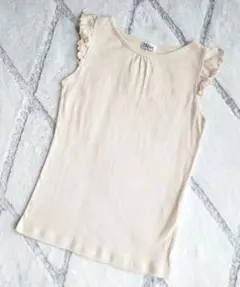 ⭐タンクトップ⭐フリル袖♡140 150♡インナー♡トップス/ノースリーブ♡肌色