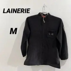 LAINERIE フリースジャケット レオパード柄 裏地付き 防寒 アウター