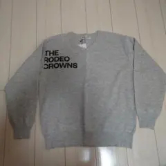 RODEO CROWNS グレー ロゴセーター
