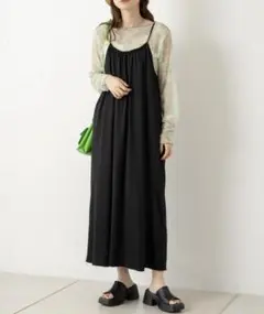 kastane カットギャザーキャミワンピース　キャミワンピース　カスタネ