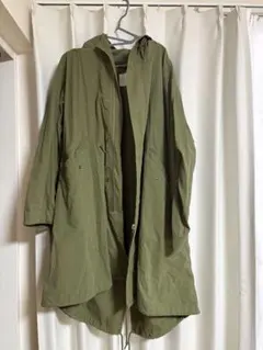 フリークスストア カーキ フード付きロングモッズコート