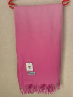 カシミヤ100% グラデーションピンク ストール新品