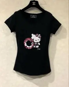 Rady レディー　キティ　リゾフラ　コラボ　ブラック　Tシャツ　ビジューのサムネイル