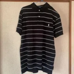 ポロラルフローレン 半袖 ポロシャツ サイズM 黒 刺繍ロゴ