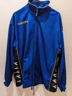 DIADORA 青 トラックジャケット　ジャージ　Lサイズ　90s