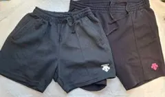 DESCENTE バレーボールパンツ 2枚セット ブラック Sサイズ&Mサイズのサムネイル
