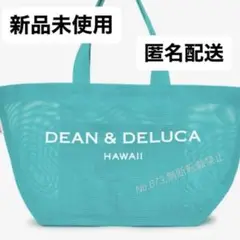 新品 ディーンアンドデルーカ メッシュトートバッグ エコバッグ ブルー青 ハワイ