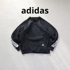 adidas アディダス　スウェット　黒　M スリーストライプス　ロゴ　ポケット