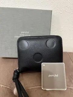 perche 二つ折り財布 （ジャバラタイプ）ブラック/新品のサムネイル