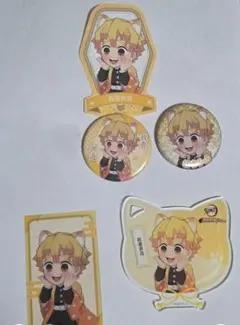 鬼滅の刃 ナンジャタウン　我妻善逸　アクリルコースター　缶バッジレア　特別任務