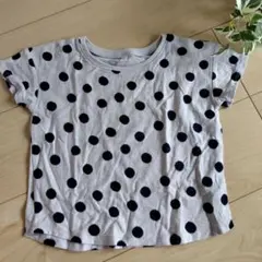 【美品】無印良品 半袖Tシャツ　クロップド丈 120cmのサムネイル